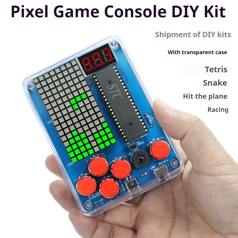 Diy Wearable Electronics - Pixel Game Machine Production Kit, 51