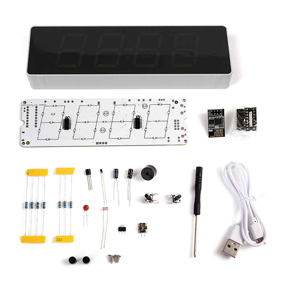 ESP8266 IoT Colorful WiFi Cloc - Diy Wearable Electronics ulasan dan harga