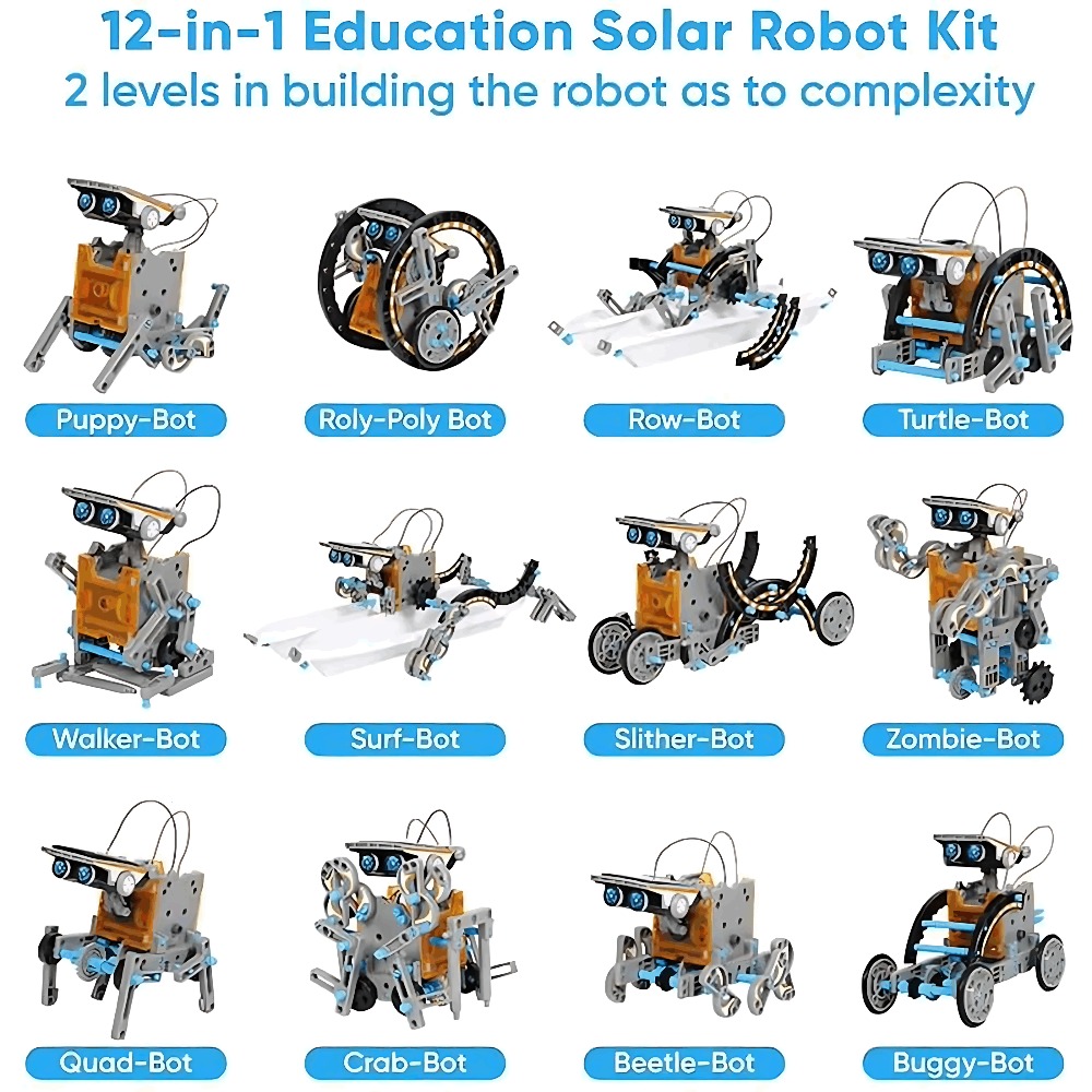 Solar Robot Building Blocks 12 - Diy Robot Electronics Kit ulasan dan harga