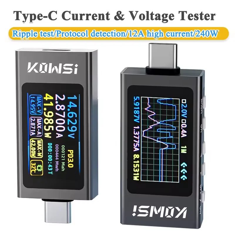 KWS-X1 Type-C Current and Volt - Diy Electronic Load ulasan dan harga