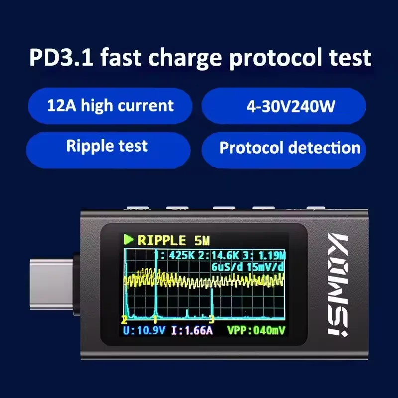 KWS-X1 Type-C Current and Volt - Diy Electronic Load ulasan dan harga